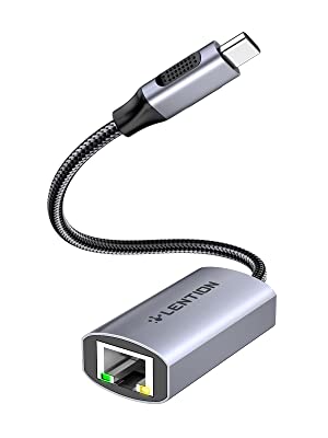 LENTION USB C to Ethernet Adapter, RJ45 to Type C Gigabit Network 1000M Wired LAN Converter Compatible 2023-2016 MacBook Pro 13/14/15/16, New iPad Pro/Mac Air, Chromebook, More(CU604, Space Gray) 2 image for this item