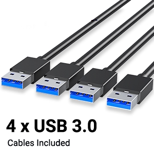 USB 3.0 Switch come with 4 USB 3.0 cables USB 3.0 Cable *4 No need to buy USB cables for your comput