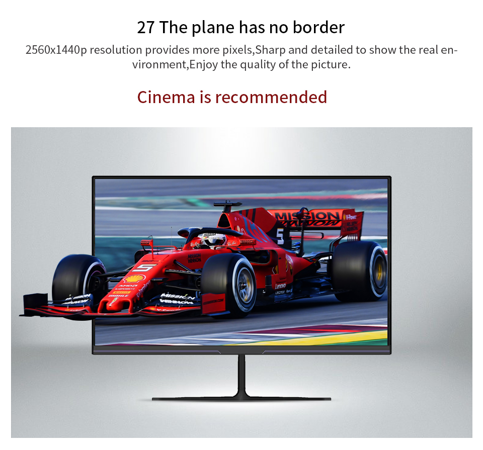 27 inch 2K HDR 2560x1440P 165Hz 100%sRGB monitor 1ms