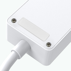 SUPERDANNY USB Surge Protector Power Strip with Individual Switches, Mountable 6.5ft Extension Cord Multiple Protection 6 Outlet 4 USB Port for iPhone iPad PC Home Office Travel Light White 6 1