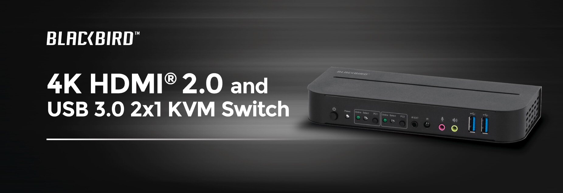 Monoprice Blackbird KVM Switch: 2 компьютера, 1 монитор, клавиатура, мышь, принтер - 4K@60Hz HDR 1 image for this item