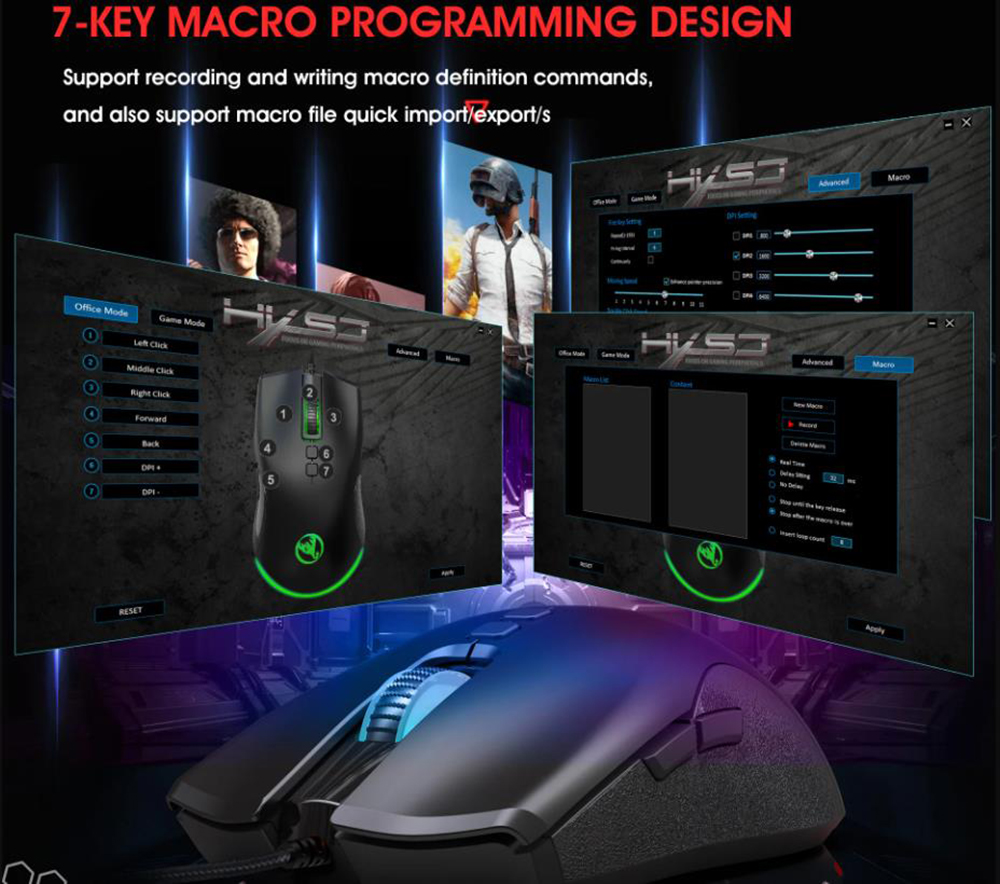 AUTYUE Wired USB Gaming Mouse, PC Gaming Mice USB Computer Mouse with LED Backlits