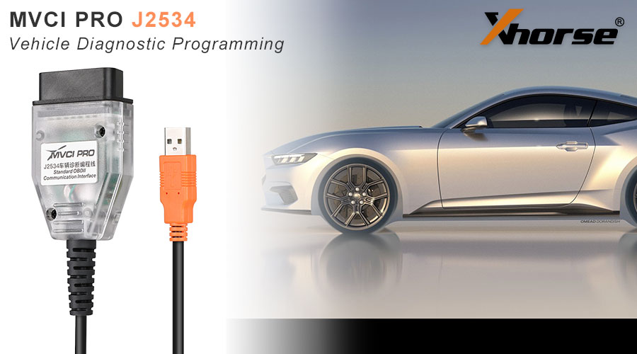 2023 Xhorse MVCI PRO J2534 Vehicle Diagnostic Programming Cable