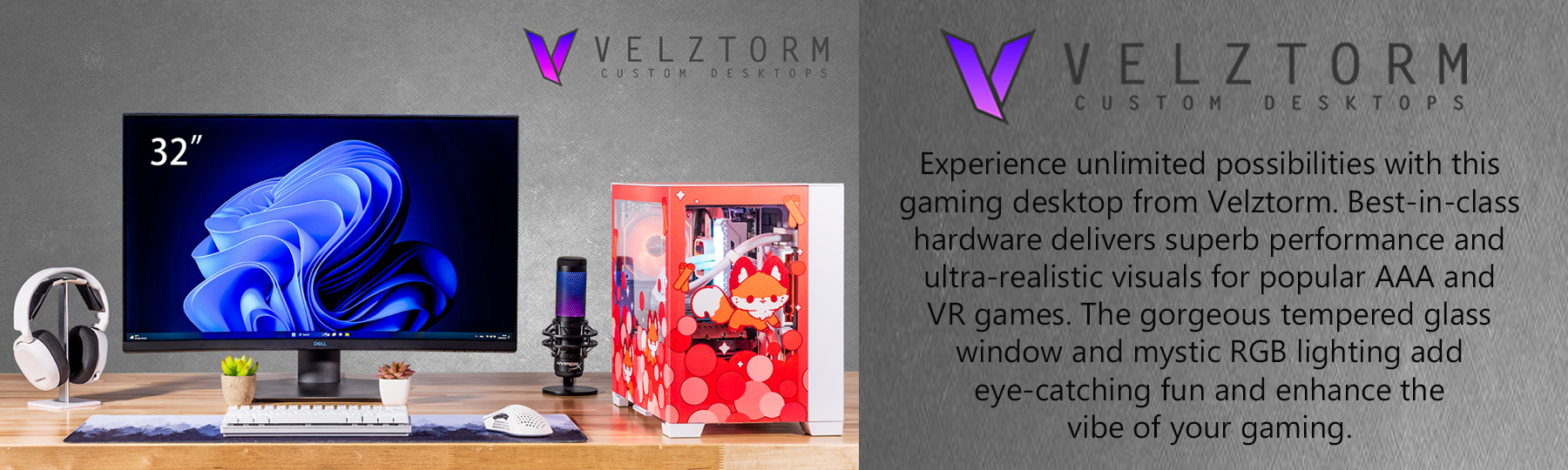 Velztorm Cinnamon Fox Custom Built Gaming Desktop PC