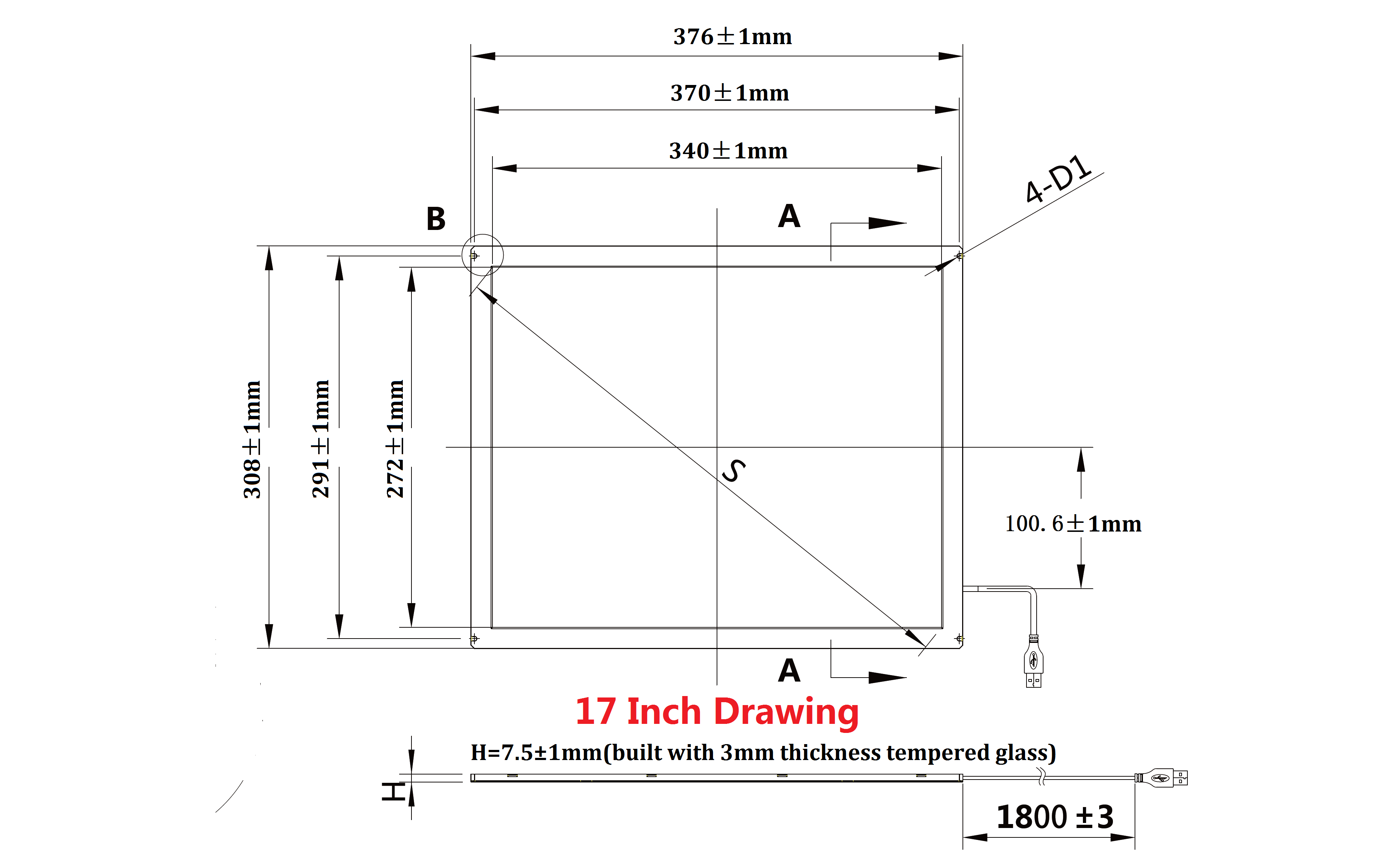 17 inc IR touch screen