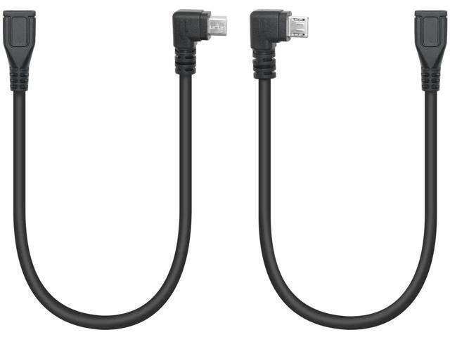 Short Micro USB Extension Cable 9inch, 90 Degree Micro USB Left & Right Angle Ma
