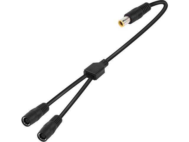 DC7909 Y Splitter Adapter Cable 14AWG DC 8mm 1 Male to 2 Female Power Cord for P