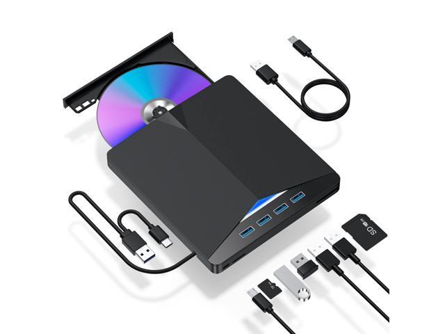 External CD/DVD Drive for Laptop, 7 in 1 USB 3.0 DVD Player Portable CD/DVD Burn