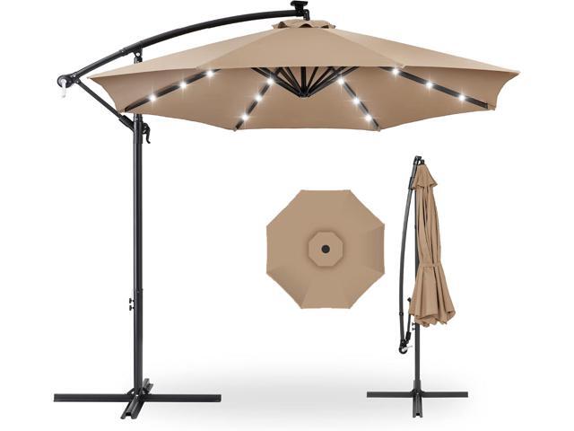 Best Choice Products Sombrilla de Patio de Mercado Colgante Descentrada con LED