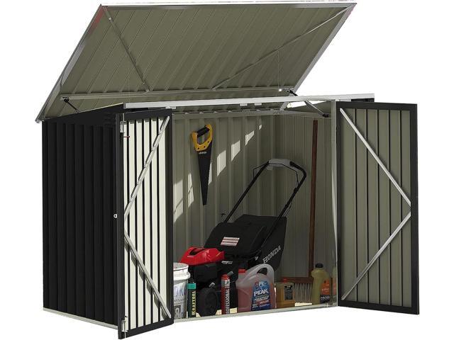 Cobertizo de Almacenamiento Exterior 5.8 x 3.3 Pies Cobertizo Metálico para Basu