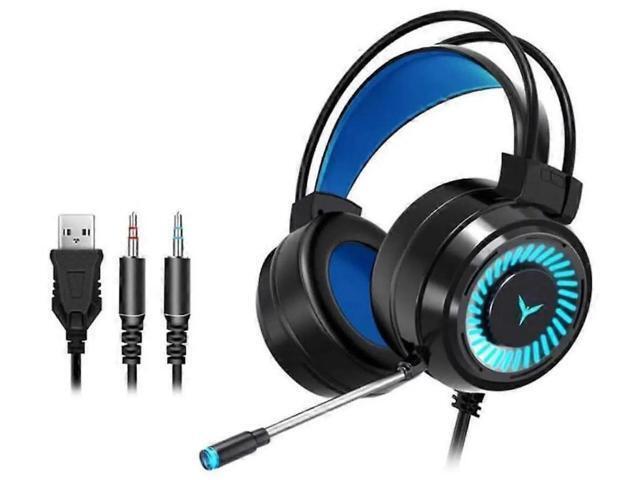 G58 LED Gaming Headset with Mic, Over-Ear Wired Headphones, Noise-Cancelling & B