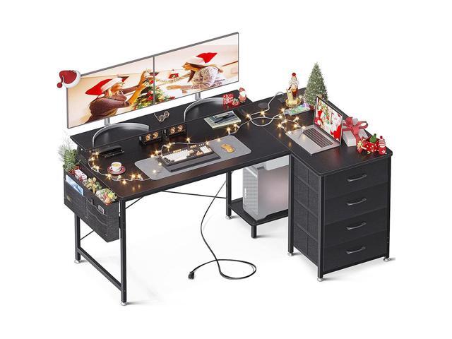 Office computer desk, simple bedroom writing desk with drawers, study desk, stud