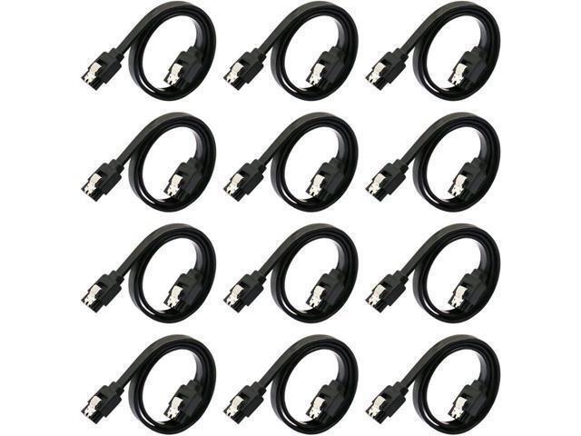 BUCIER 12-Pack SATA III Cable,SATA III 6.0 Gbps Data Cable Straight with Locking