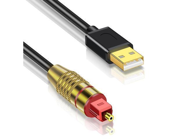 USB A to TOSLINK Optical Audio Adapter, Unidirectional USB Type A to SPDIF Digit