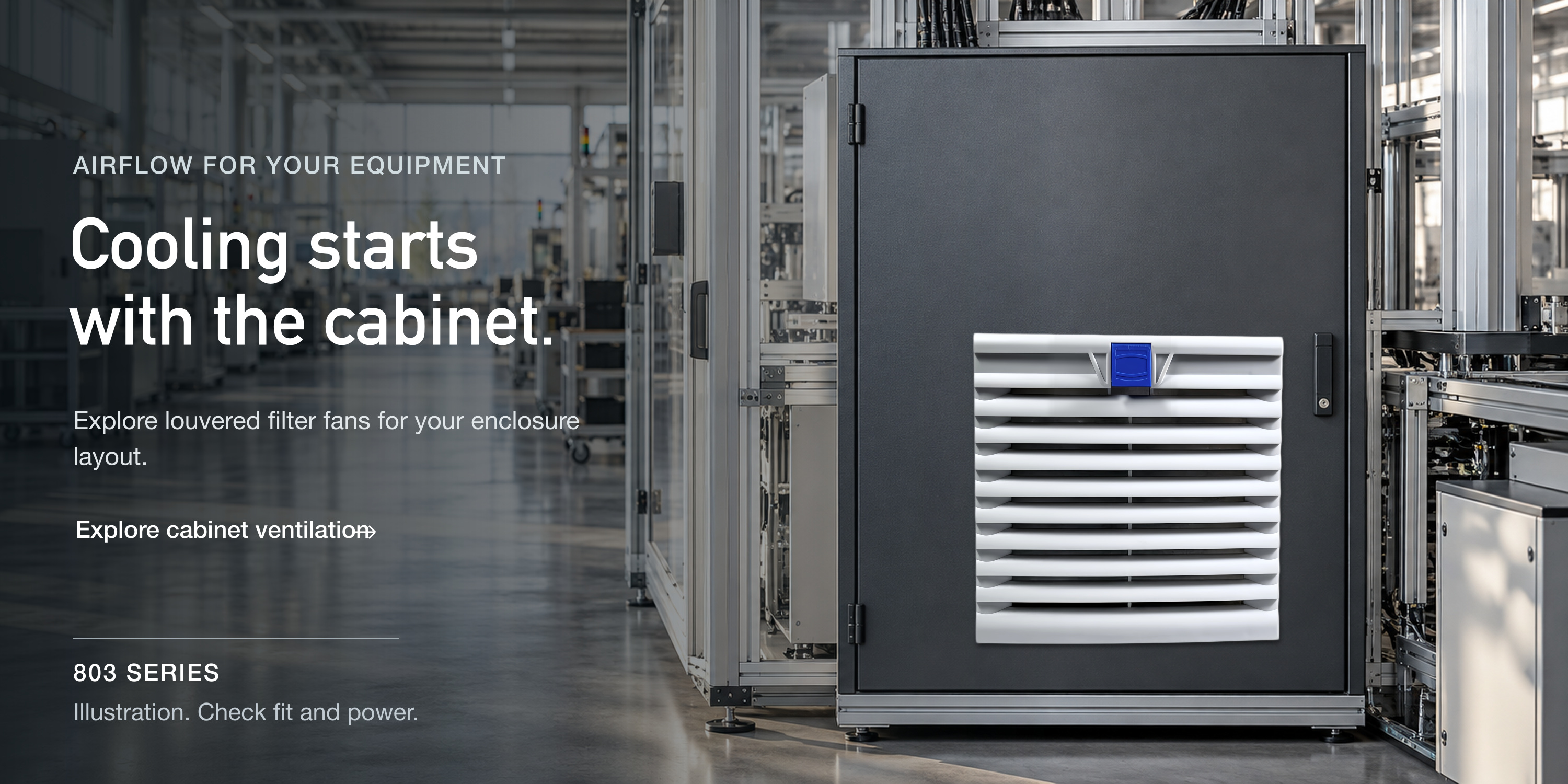 SXDOOL cabinet ventilation: cooling starts with the cabinet. 803 series filter fan assembly.