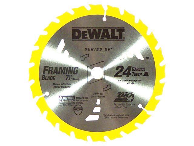 Dewalt DW3578B10 7-1/4" 24T Framing Circular Saw Blade