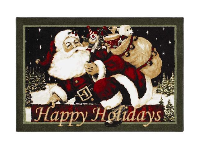 Shaw Living Holiday Collection Old St. Nick Area Rug Multi 2' 7" X 3' 10" 3P17300111XM