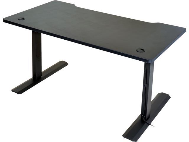 LIAN LI DK-12X Black Wood, and Steel Electronic Adjustable Computer Desk