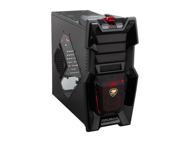 COUGAR Challenger Black Steel ATX Computer Case with 12cm COUGAR TURBINE HYPER-SPIN Bearing Silent Fans and 20cm LED Fan