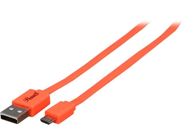 Rosewill RMU-1.5OR - 1.5-Foot USB 2.0 A Male to Micro B (5-Pin) Male Cable - Orange