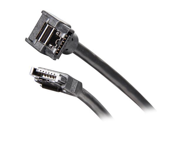 OKGEAR OK4380 2.29 ft. SATA 6Gbps round cable, straight to right angle, black color
