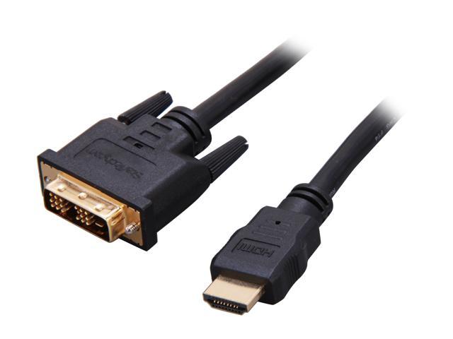 StarTech.com HDMIDVIMM15 15 ft. Black Connector A: 1 - 19 pin HDMI Male Connector B: 1 - 19 pin DVI-D (Single Link) Male HDMI to DVI Digital Video Monitor Cable Male to Male