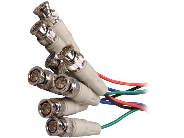 BYTECC 4BNC-25MM 25 ft. 4BNC to 4BNC Cable, Male to Male, Beige Male to Male