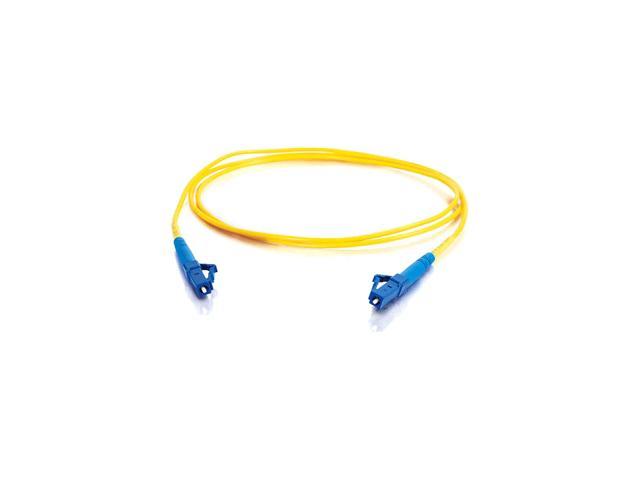 C2G 37104 OS2 Fiber Optic Cable - LC-LC 9/125 Simplex Single-Mode PVC Fiber Cable, Yellow (6.6 Feet, 2 Meters)