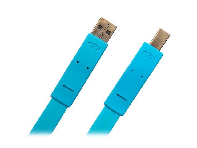 LaCie 130845 Blue LaCie Flat USB A to B  Cable