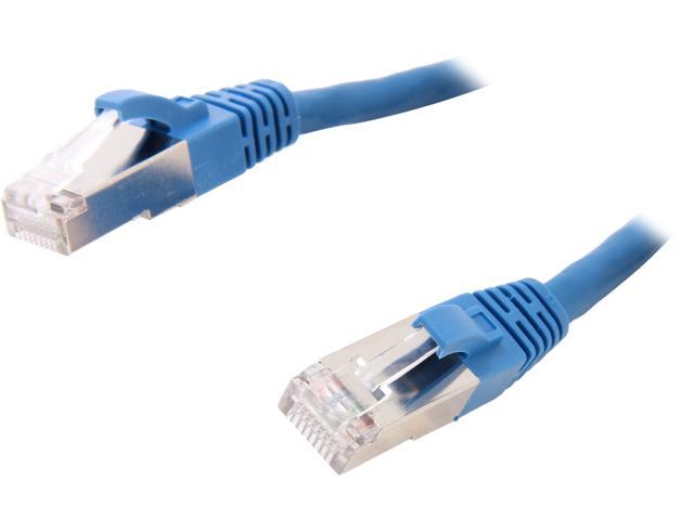 Coboc CY-CAT6A-STP-14-BL 14ft.26AWG Snagless Cat 6A Blue Color 550MHz SSTP(PIMF) Shielded Ethernet Stranded Copper Patch cord /Molded Network lan Cable