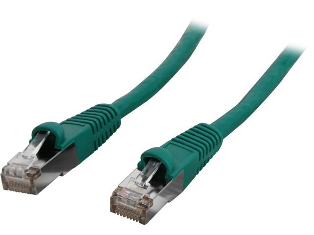 Coboc CY-CAT7-05- Green 5 ft. 26AWG Snagless Cat 7 Green Color 600MHz SSTP(PIMF) Shielded Ethernet Stranded Copper Patch cord /Molded Network LAN Cable