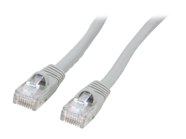 Coboc CY-CAT6-30-GR 30ft. 24AWG Snagless Cat 6 Gray Color 550MHz UTP Ethernet Stranded Copper Patch cord /Molded Network lan Cable