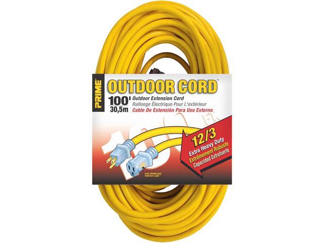 Prime Wire Model EC511835 100 ft. Jobsite Outdoor Extension Cord With Indicator Light