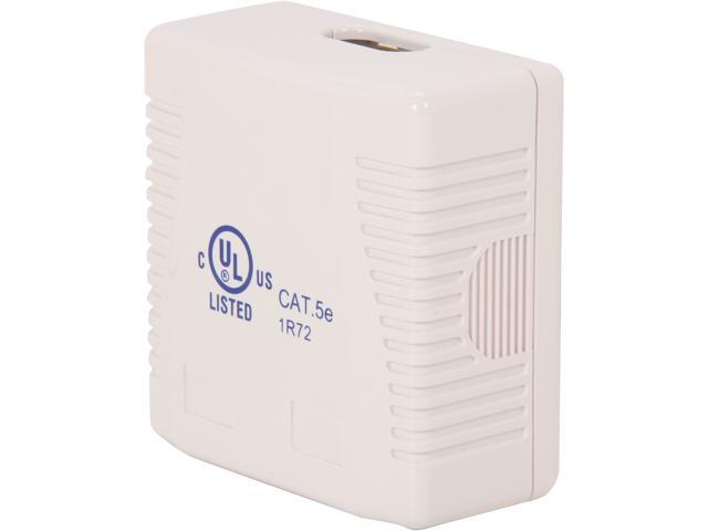 Nippon Labs SMB-C52-WH Cat. 5e Surface Mount Box with 110 Type Jacks,2 Port , White color