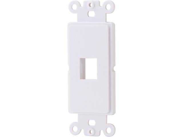 Nippon Labs WP-D1WH Decorator Wall Plate, 1 Hole, White Color