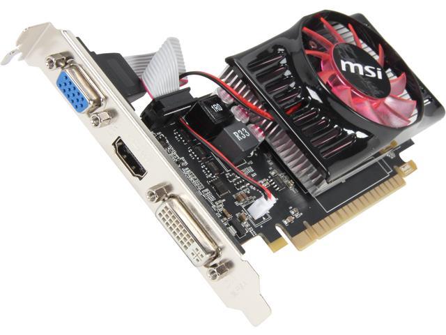 MSI GeForce GT 630 1GB DDR3 PCI Express 2.0 Video Card N630-1GD3/LP
