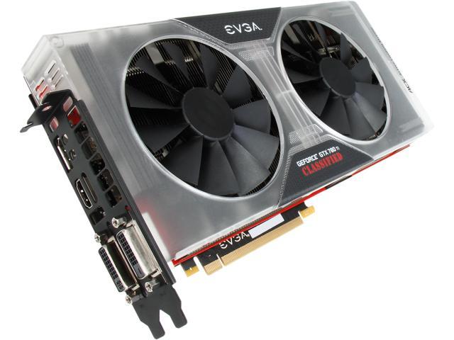 EVGA 03G-P4-3887-KR G-SYNC Support GeForce GTX 780 Ti Classified 3GB 384-Bit GDDR5 PCI Express 3.0 SLI Support K|NGP|N Reference Edition Video Card