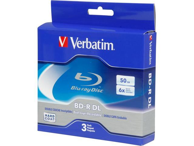 Verbatim 50GB 6X BD-R DL 3 Packs Disc Model 97237