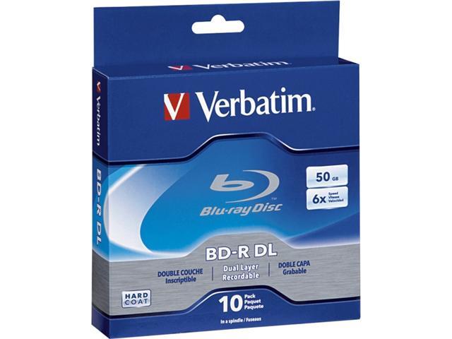 Verbatim 50GB 6X BD-R DL 10 Packs Disc Model 97335
