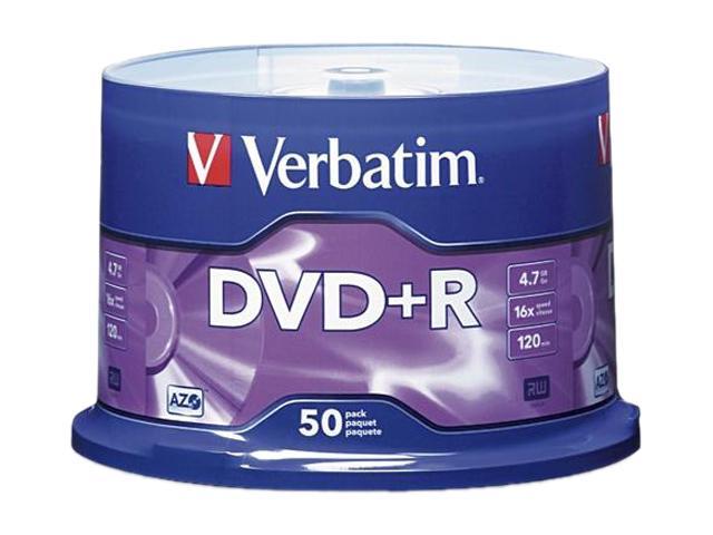 Verbatim 4.7GB 16X DVD+R 50 Packs Disc Model 95037