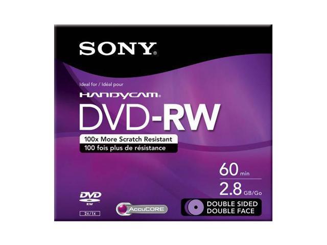 SONY 2.8GB DVD-RW Single 8CM 60MIN Double Sided Disc Model DMW60DSR2H