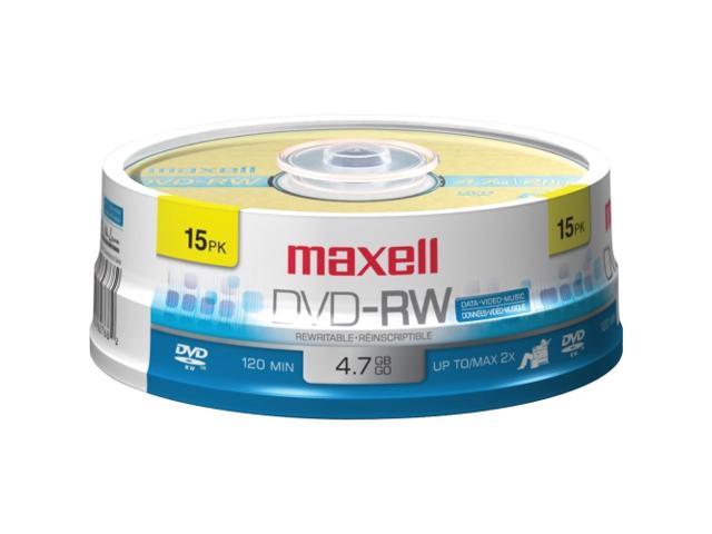 maxell 4.7GB 4X DVD-RW 15 Packs Disc Model 635117