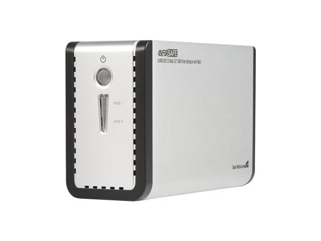 StarTech SAT3520U2ER Aluminum 3 5 Silver ESATA USB Dual SATA External