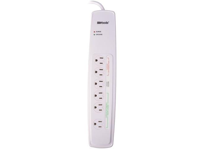 Coleman Cable 6-Outlets Surge Suppressor/Protector - 6 - 1500 J