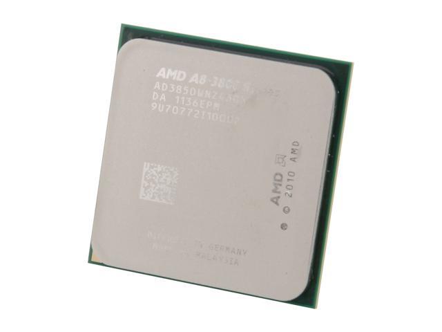 AMD A8-3850 - A-Series APU (CPU + GPU) Llano Quad-Core 2.9 GHz Socket FM1 100W AMD Radeon HD 6550D Desktop APU with DirectX 11 Graphic - AD3850WNZ43GX
