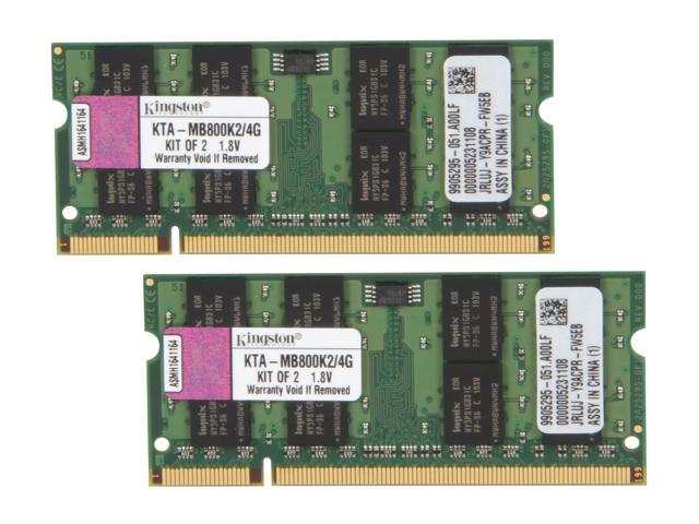 Kingston 4GB (2 x 2GB) DDR2 800 (PC2 6400) Dual Channel Kit Memory for Apple iMac Model KTA-MB800K2/4G