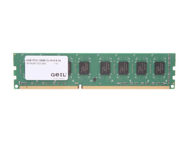 GeIL Pristine 4GB DDR3 1333 (PC3 10666) Desktop Memory Model GP34GB1333C9SC