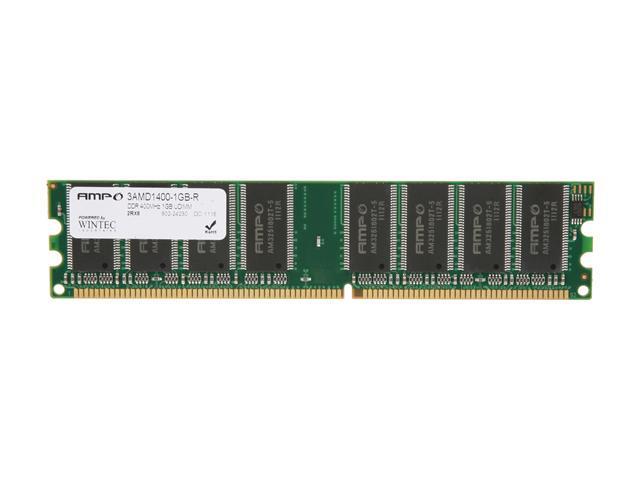 Wintec AMPO 1GB DDR 400 (PC 3200) Desktop Memory Model 3AMD1400-1GB-R
