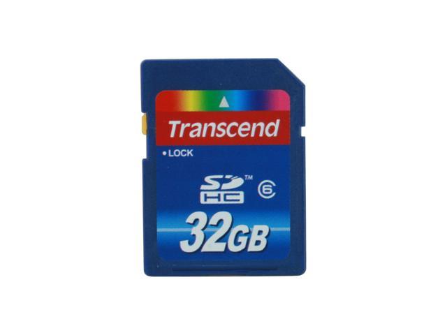 Transcend 32GB Secure Digital High-Capacity (SDHC) Flash Card Model TS32GSDHC6