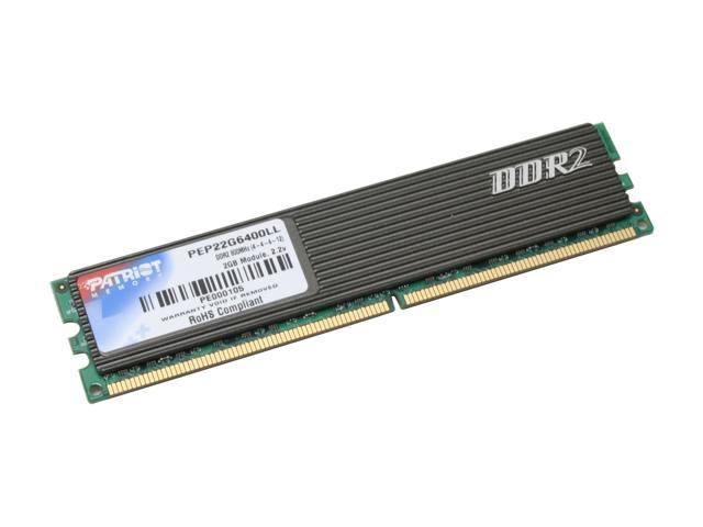 Patriot Extreme Performance 2GB DDR2 800 (PC2 6400) Desktop Memory Model PEP22G6400LL
